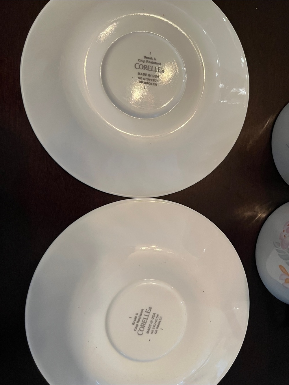 Set Corelle Cups and Saucers Pink Trio Pattern - Picture 5 of 8